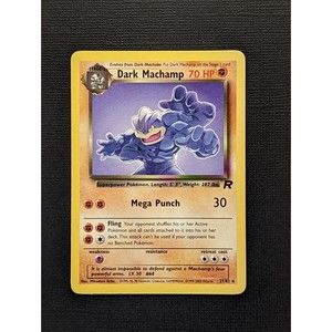 Pokemon DARK MACHAMP 27/82 - TEAM ROCKET Non-Holo Rare - MP